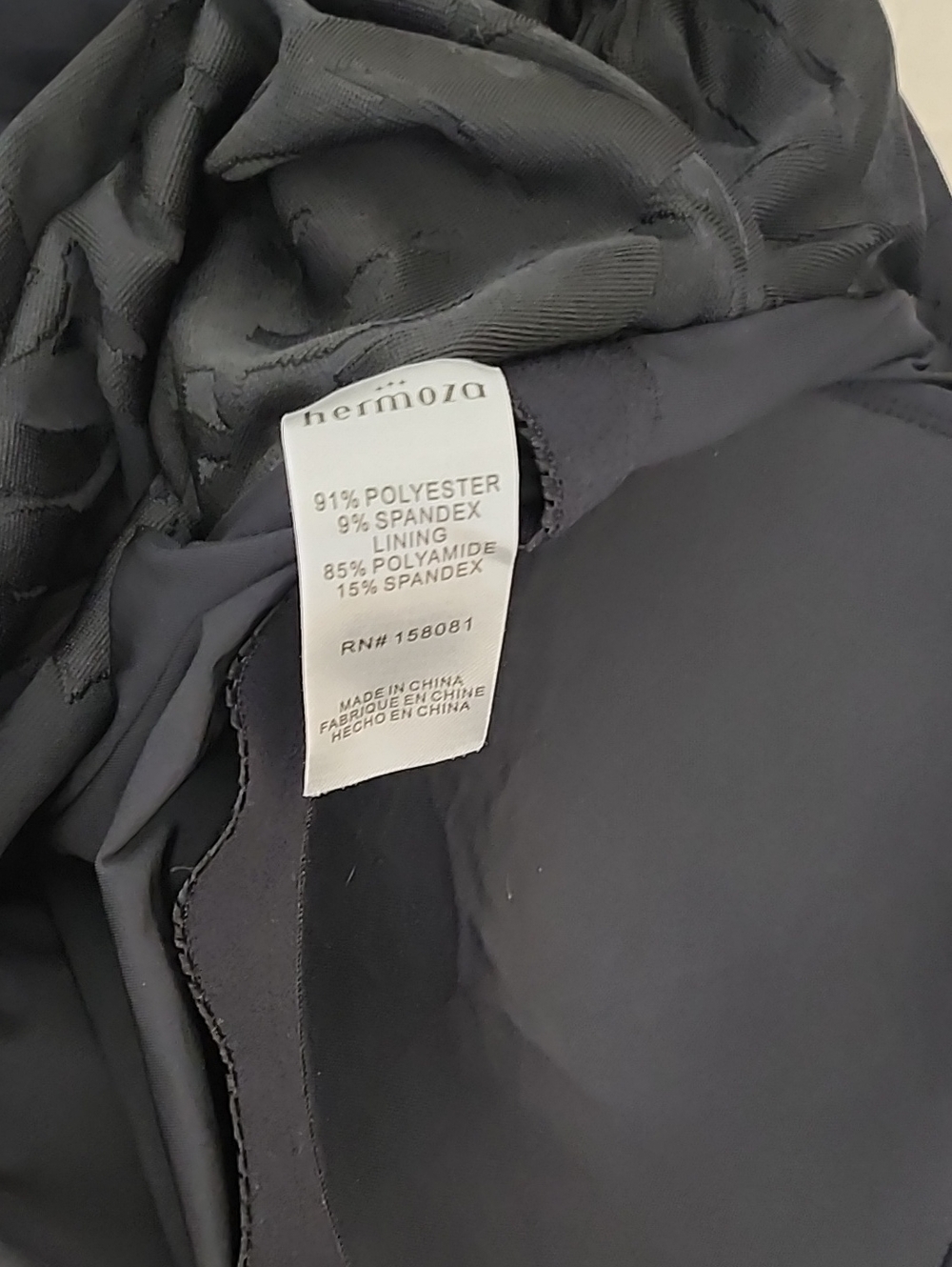 NWT Hermoza Swim LEONOR ONE-PIECE SWIMSUIT BLACK Size 14 - Picture 16 of 16